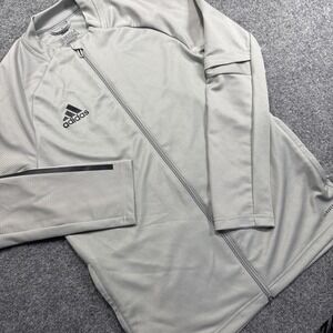Adidas Youth 13-14Y AEROREADY Full Zip‎ Jacket Gray Athletic Training Track